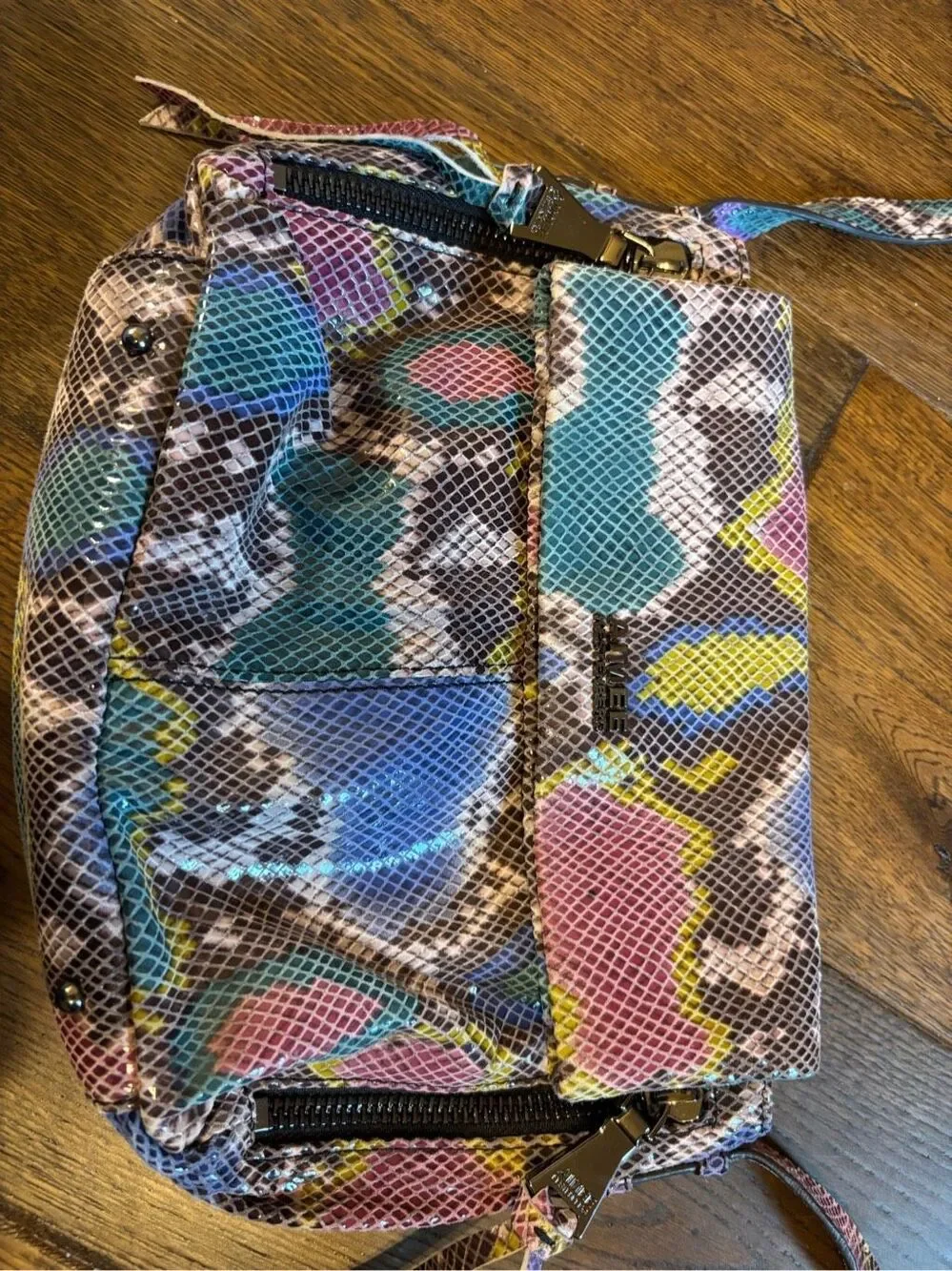 Aimee Kestenberg snakeskin python Bali crossbody purse bag